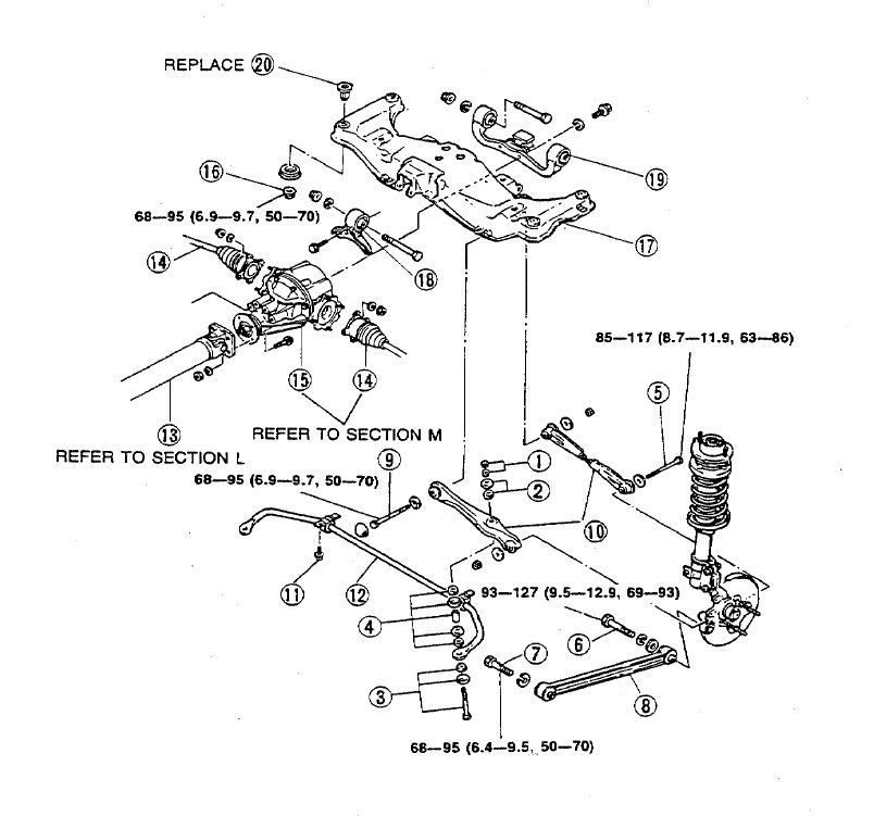 torque specs 4wd rear suspension?